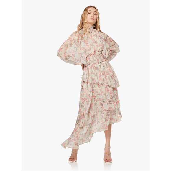 Elliatt Antonia Dress High Neck Midi Dress - in Wildflower Multi  size S NWT$289 - Picture 2 of 12